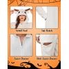 Ekouaer Unisex Adult Animal Onesie One Piece Fleece Pajamas Halloween Costume Sleepwear Homewear(Goat)
