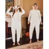 Ekouaer Unisex Adult Animal Onesie One Piece Fleece Pajamas Halloween Costume Sleepwear Homewear(Goat)