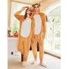 Ekouaer Unisex Adult Animal Onesie One Piece Fleece Pajamas Halloween Costume Sleepwear Homewear(Reindeer)
