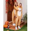 Ekouaer Unisex Adult Animal Onesie One Piece Fleece Pajamas Halloween Costume Sleepwear Homewear(Reindeer)