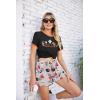 Ekouaer Women Pajama Set Casual Short Set(Helloween Print)