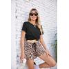 Ekouaer Women Pajama Set Casual Short Set(Leopard Print)