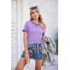 Ekouaer Women Pajama Set Casual Short Set(Purple-blue Tie Dye Pattern)