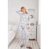 Ekouaer Womens Jogger Pajama Sets Long Sleeve Sleepwear Round Neck Nightwear Soft Pjs Lounge Sets with Pockets