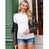 Ekouaer Womens Maternity Shirts Boat Neck 3 Packs Pregnancy Tops Long Sleeve Tunic Tees Casual Blouse New Mama Clothes S-XXL(Black/Brown/White)