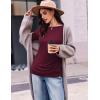Ekouaer Womens Maternity Shirts Boat Neck 3 Packs Pregnancy Tops Long Sleeve Tunic Tees Casual Blouse New Mama Clothes S-XXL(Black/Dark Red/Lake Green)