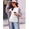 Ekouaer Womens Maternity Shirts Boat Neck 3 Packs Pregnancy Tops Long Sleeve Tunic Tees Casual Blouse New Mama Clothes S-XXL(Black/White/Light Grey)