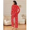 Ekouaer Womens Pajama Sets Fuzzy Fleece Long Sleeve Sleepwear Comfy Pjs 2 Piece Lounge Set Nightwear with Poeckts S-XXL(Christmas Snowman)