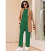 Ekouaer Womens Pajama Sets Fuzzy Fleece Long Sleeve Sleepwear Comfy Pjs 2 Piece Lounge Set Nightwear with Poeckts S-XXL(Dark Green)