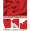 Ekouaer Womens Pajama Sets Fuzzy Fleece Long Sleeve Sleepwear Comfy Pjs 2 Piece Lounge Set Nightwear with Poeckts S-XXL(Red)