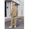 Ekouaer Womens Pajama Sets Fuzzy Fleece Sleepwear Long Sleeve Pjs 2 Piece Lounge Set Fall Outfits Sweater Nightwear S-XXL(Bow)