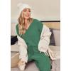 Ekouaer Womens Pajama Sets Fuzzy Fleece Sleepwear Long Sleeve Pjs 2 Piece Lounge Set Fall Outfits Sweater Nightwear S-XXL(Green)