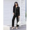 Ekouaer Womens Pajama Sets Long Sleeve Sleepwear Soft Button Down Pjs 2 Piece Loungewear witn Pants S-XXL(Black)