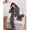 Ekouaer Womens Pajama Sets Long Sleeve Sleepwear Soft Button Down Pjs 2 Piece Loungewear witn Pants S-XXL(Dark Grey)