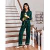 Ekouaer Womens Pajama Sets Long Sleeve Sleepwear Soft Button Down Pjs 2 Piece Loungewear witn Pants S-XXL(Green)