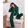Ekouaer Womens Pajama Sets Long Sleeve Sleepwear Soft Button Down Pjs 2 Piece Loungewear witn Pants S-XXL(Green)