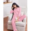 Ekouaer Womens Pajama Sets Long Sleeve Sleepwear Soft Button Down Pjs 2 Piece Loungewear witn Pants S-XXL(Pink)