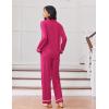 Ekouaer Womens Pajama Sets Long Sleeve Sleepwear Soft Button Down Pjs 2 Piece Loungewear witn Pants S-XXL(Rose)