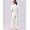 Ekouaer Womens Pajamas Set Long Sleeve Sleepwear Button Down Lounge Set 2 Pieces Soft Nightwear Lace Pjs Set(White)