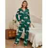 Ekouaer Women’s Pajamas Sets 2 piece PJs V Neck Long Sleeve Sleepwear Comfy Pants Loungewear with Pocket(Green Tiger)