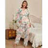 Ekouaer Women’s Pajamas Sets 2 piece PJs V Neck Long Sleeve Sleepwear Comfy Pants Loungewear with Pocket(Pink Forest)