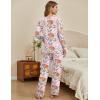 Ekouaer Women’s Pajamas Sets 2 piece PJs V Neck Long Sleeve Sleepwear Comfy Pants Loungewear with Pocket(Pink Tiger)