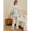 Ekouaer Women’s Pajamas Sets 2 piece PJs V Neck Long Sleeve Sleepwear Comfy Pants Loungewear with Pocket(White Animals)