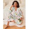 Ekouaer Women’s Pajamas Sets 2 piece PJs V Neck Long Sleeve Sleepwear Comfy Pants Loungewear with Pocket(White Animals)