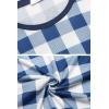 Ekouaer Womens Pajamas Sets Long Sleeve Tops with Jogger Pants Soft Pjs Lounge Set Outfits with Pockets(Blue Plaid)