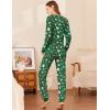 Ekouaer Womens Pajamas Sets Long Sleeve Tops with Jogger Pants Soft Pjs Lounge Set Outfits with Pockets(Christmas Green)