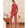 Ekouaer Womens Pajamas Sets Long Sleeve Tops with Jogger Pants Soft Pjs Lounge Set Outfits with Pockets(Christmas Red)