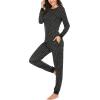 Ekouaer Womens Pajamas Sets Long Sleeve Tops with Jogger Pants Soft Pjs Lounge Set Outfits with Pockets(Grey Plaid)