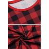 Ekouaer Womens Pajamas Sets Long Sleeve Tops with Jogger Pants Soft Pjs Lounge Set Outfits with Pockets(Red Big Plaid)