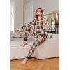 Ekouaer Womens Pajamas Sets Long Sleeve Tops with Jogger Pants Soft Pjs Lounge Set Outfits with Pockets(Red Green Plaid)