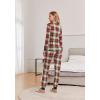 Ekouaer Womens Pajamas Sets Long Sleeve Tops with Jogger Pants Soft Pjs Lounge Set Outfits with Pockets(Red Green Plaid)