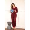 Ekouaer Womens Pajamas Sets Long Sleeve Tops with Jogger Pants Soft Pjs Lounge Set Outfits with Pockets(Red Plaid)