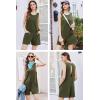 Ekouaer Womens Romper Summer Sleeveless Jumpsuit Casual Short Overalls with Pocket 2025(Army Green)