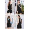 Ekouaer Womens Romper Summer Sleeveless Jumpsuit Casual Short Overalls with Pocket 2025(Black)