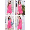 Ekouaer Womens Romper Summer Sleeveless Jumpsuit Casual Short Overalls with Pocket 2025(Deep Pink)