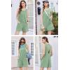 Ekouaer Womens Romper Summer Sleeveless Jumpsuit Casual Short Overalls with Pocket 2025(Ice Green)