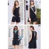 Ekouaer Womens Romper Summer Sleeveless Jumpsuit Casual Short Overalls with Pocket 2025(Navy)