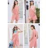 Ekouaer Womens Romper Summer Sleeveless Jumpsuit Casual Short Overalls with Pocket 2025(Pink)