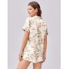 Ekouaer Womens Silk Satin Pajama Set Print Short Sleeve Sleepwear Button Down Pjs Shorts Set Loungewear(Apricot Floral)