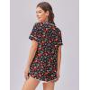 Ekouaer Womens Silk Satin Pajama Set Print Short Sleeve Sleepwear Button Down Pjs Shorts Set Loungewear(Christmas Stockings)