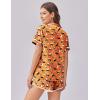 Ekouaer Womens Silk Satin Pajama Set Print Short Sleeve Sleepwear Button Down Pjs Shorts Set Loungewear(Halloween Skull)