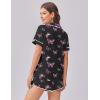 Ekouaer Womens Silk Satin Pajama Set Print Short Sleeve Sleepwear Button Down Pjs Shorts Set Loungewear(Pink Butterfly)