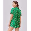 Ekouaer Womens Silk Satin Pajama Set Print Short Sleeve Sleepwear Button Down Pjs Shorts Set Loungewear(Tiger)