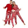 Ekouaer Family Christmas Pajamas Matching Sets Womens Mens Pjs Long Sleeve Sleepwear Holiday Lounge Sets(01 Red-snowflake)