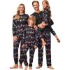 Ekouaer Family Christmas Pajamas Matching Sets Womens Mens Pjs Long Sleeve Sleepwear Holiday Lounge Sets(Black-christmas Lights)