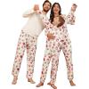 Ekouaer Family Christmas Pajamas Matching Sets Womens Mens Pjs Long Sleeve Sleepwear Holiday Lounge Sets(Christmas Elements)